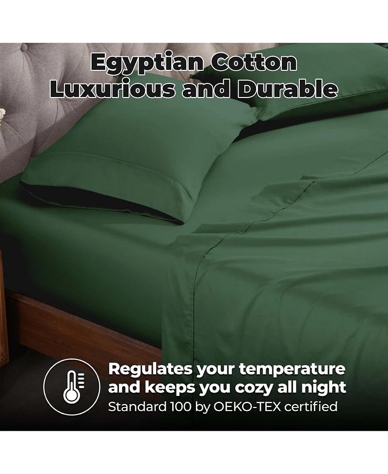 Superior Egyptian Cotton 300 Thread Count Solid Bed Sheet Set
