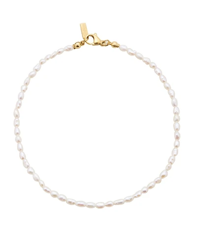 St. Moran Tarnish-Resistant Natural Seed Freshwater Imitation Pearl Michel Anklet