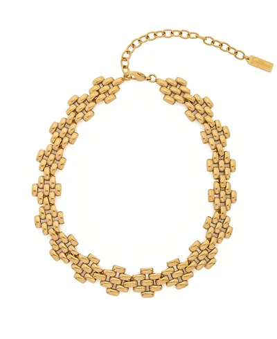 St. Moran Tarnish-Resistant Gold Carrie Grid Necklace