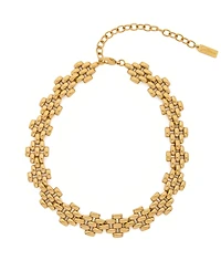 St. Moran Tarnish-Resistant Gold Carrie Grid Necklace