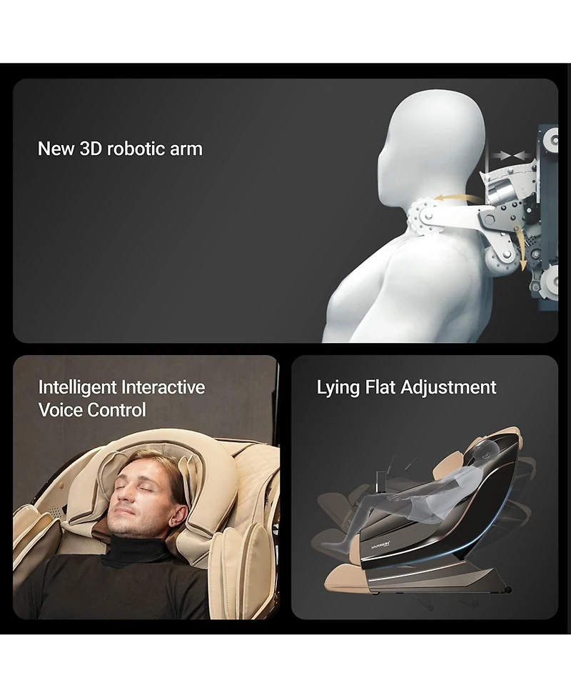 Harison 3D Massage Chair, Zero Gravity, Voice Control, 331lb Capacity(Hrm-711)