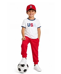 Bits and Bows Little/Big Unisex Usa Soccer Baseball Hat