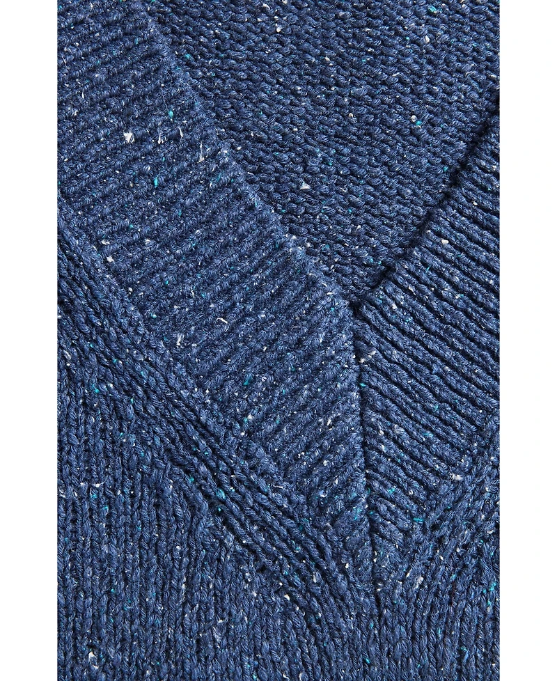 Celtic & Co. Women's Cotton Blend Flecked V-Neck Sweater