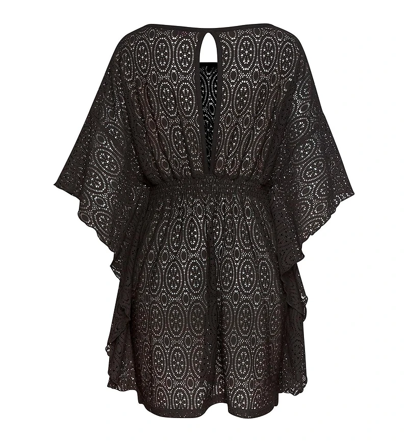Lascana Women's Flowy Lace Cover up Beach Dress