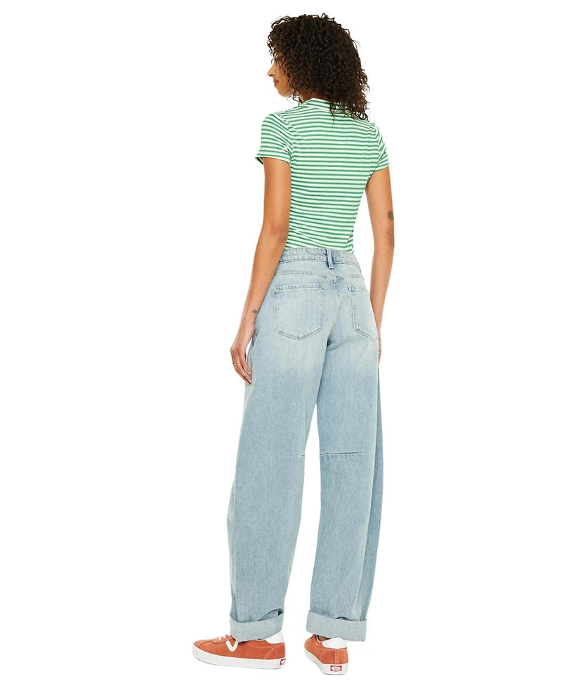 KanCan Women's Karin Low Slung Horseshoe Jeans