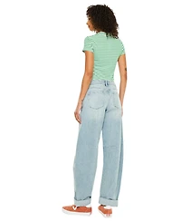 KanCan Women's Karin Low Slung Horseshoe Jeans