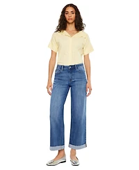 KanCan Women's Reyna Essentials High Rise Wide Leg Jeans