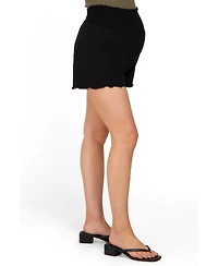 Pinkblush Women's Smocked Maternity Lounge Shorts