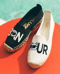 Karl Lagerfeld Paris Women's Michaela Bonjour Slip-On Espadrilles Flats