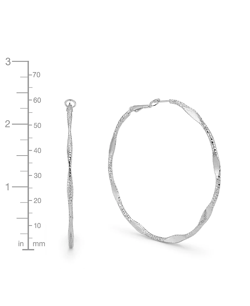 And Now This 18K Gold Plated or Silver Plated Hoop Earring