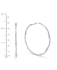 And Now This 18K Gold Plated or Silver Plated Hoop Earring