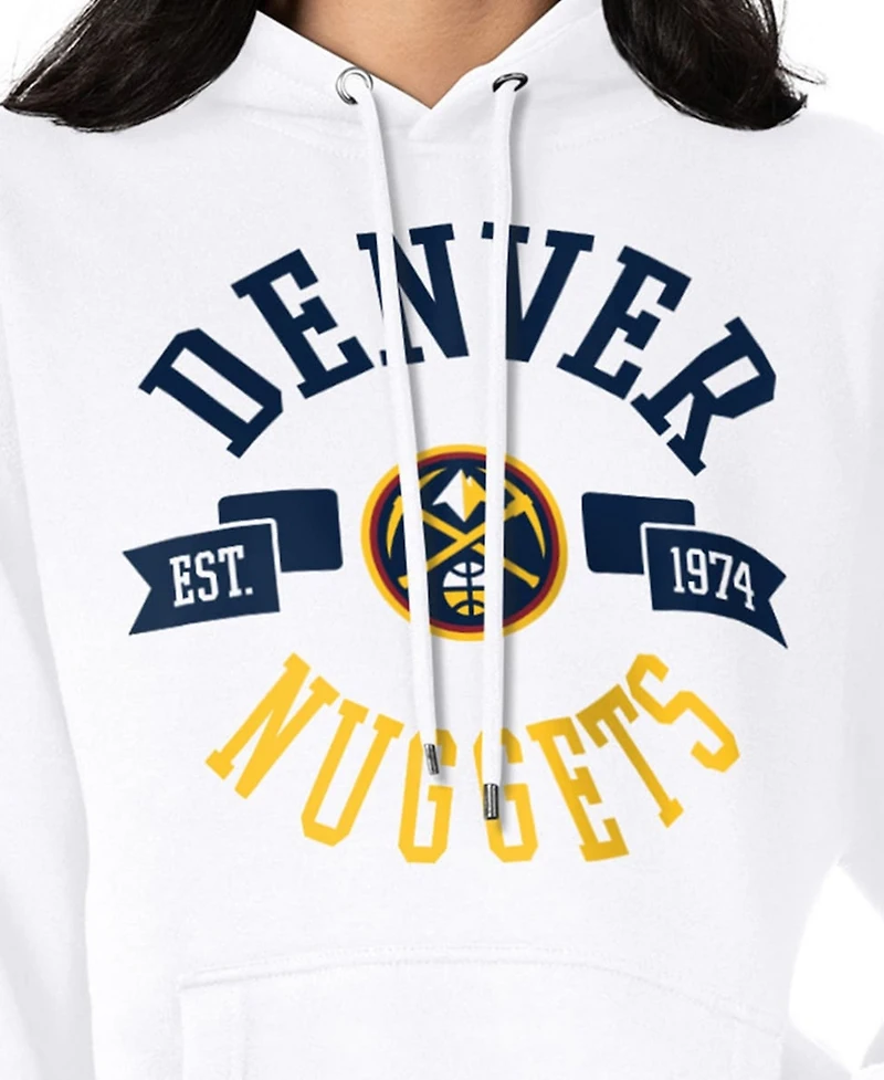 G-iii 4Her by Carl Banks Women's White Denver Nuggets City Pullover Hoodie