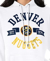 G-iii 4Her by Carl Banks Women's White Denver Nuggets City Pullover Hoodie