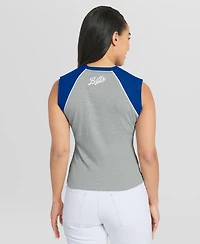 Wear by Erin Andrews Women's Gray Buffalo Bills Cropped Raglan Tank Top
