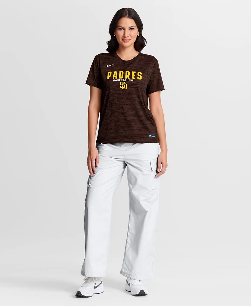 Nike Women's Brown San Diego Padres Authentic Collection Velocity Dri-fit T-Shirt