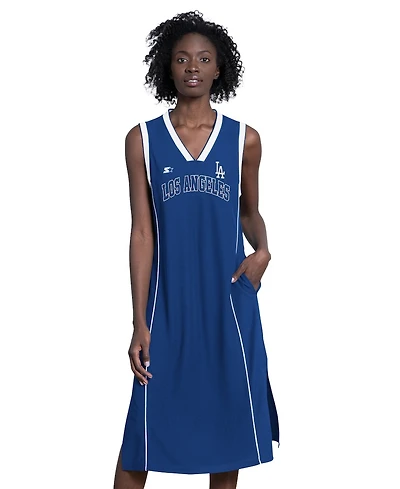 Starter Women's Royal Los Angeles Dodgers Line Up Sneaker Maxi Dress