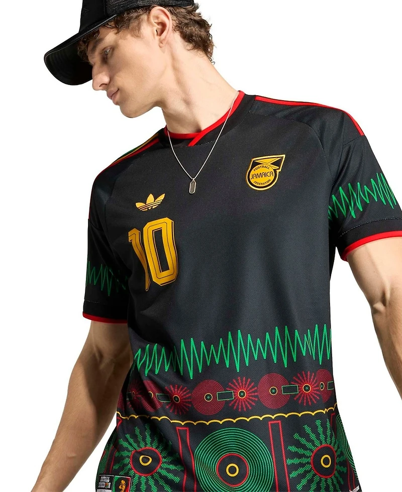 Adidas Men's Black Jamaica National Team Bob Marley Away 10 Replica Jersey