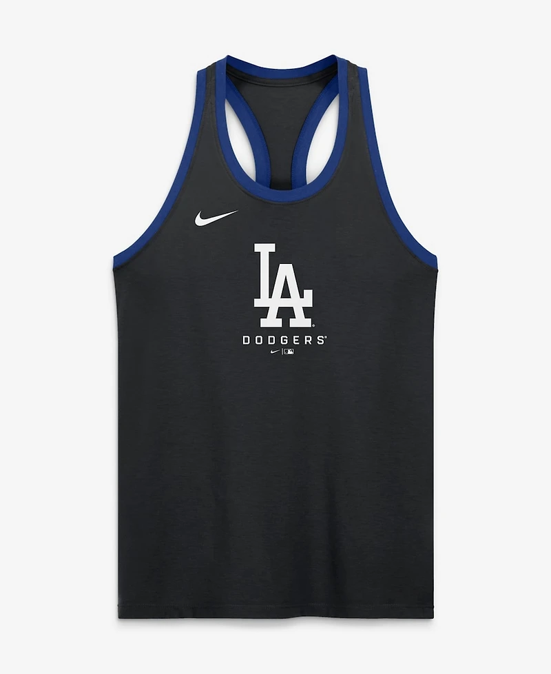 Nike Women's Los Angeles Dodgers Tri-Blend Dri-fit Racerback Tank Top