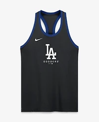 Nike Women's Los Angeles Dodgers Tri-Blend Dri-fit Racerback Tank Top