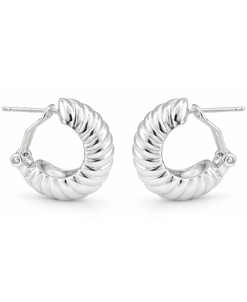 And Now This Puff Omega Hoop Earrings