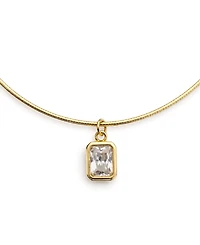 And Now This Snake Chain Cubic Zirconia Drop Necklace