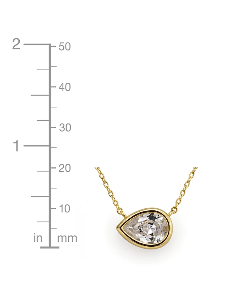 And Now This Cubic Zirconia Pear Shaped Necklace