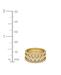 And Now This Cubic Zirconia Stack Ring