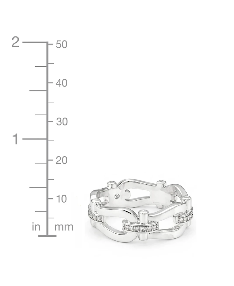 And Now This Horse Bit Link Cubic Zirconia Ring