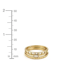 And Now This Cubic Zirconia Stack Ring