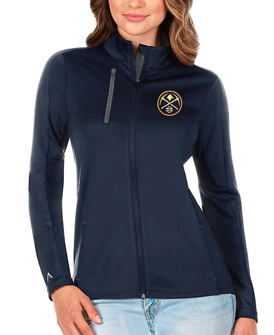 Antigua Women's Navy Denver Nuggets Generation Full-Zip Jacket