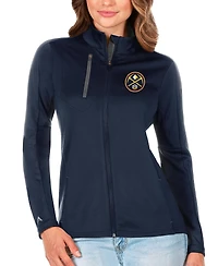 Antigua Women's Navy Denver Nuggets Generation Full-Zip Jacket
