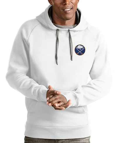Antigua Men's White Buffalo Sabres Victory Pullover Hoodie