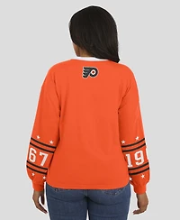 Wear by Erin Andrews Women's Orange Philadelphia Flyers Long-Sleeve Sport T-Shirt