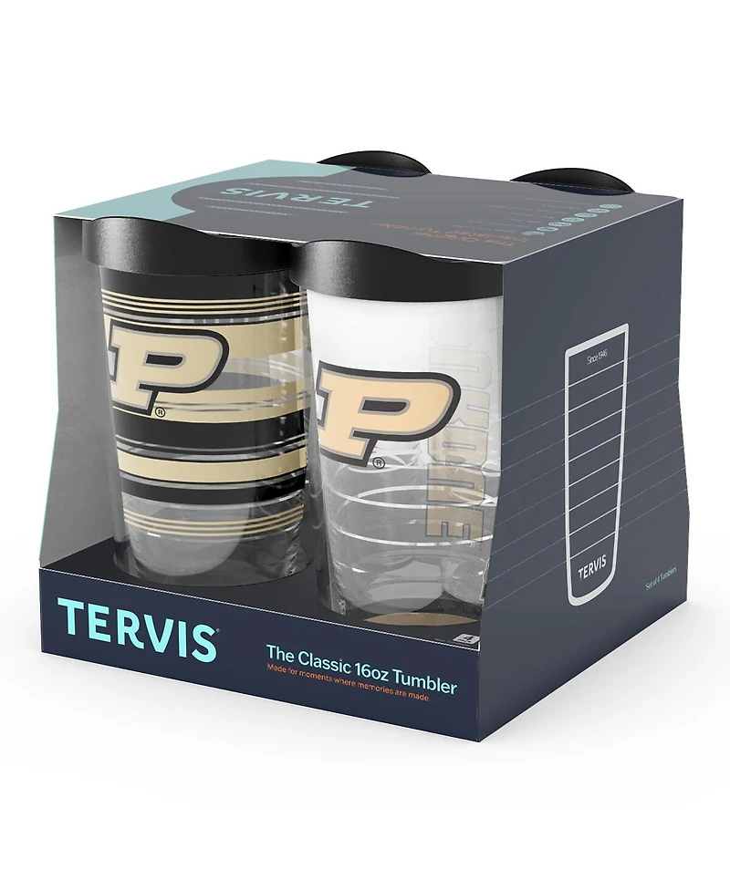 Tervis Purdue Boilermakers 4-Pack 16oz. Classic Tumbler Set