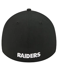 New Era Men's Black Las Vegas Raiders Core Team 39THIRTY Flex Hat