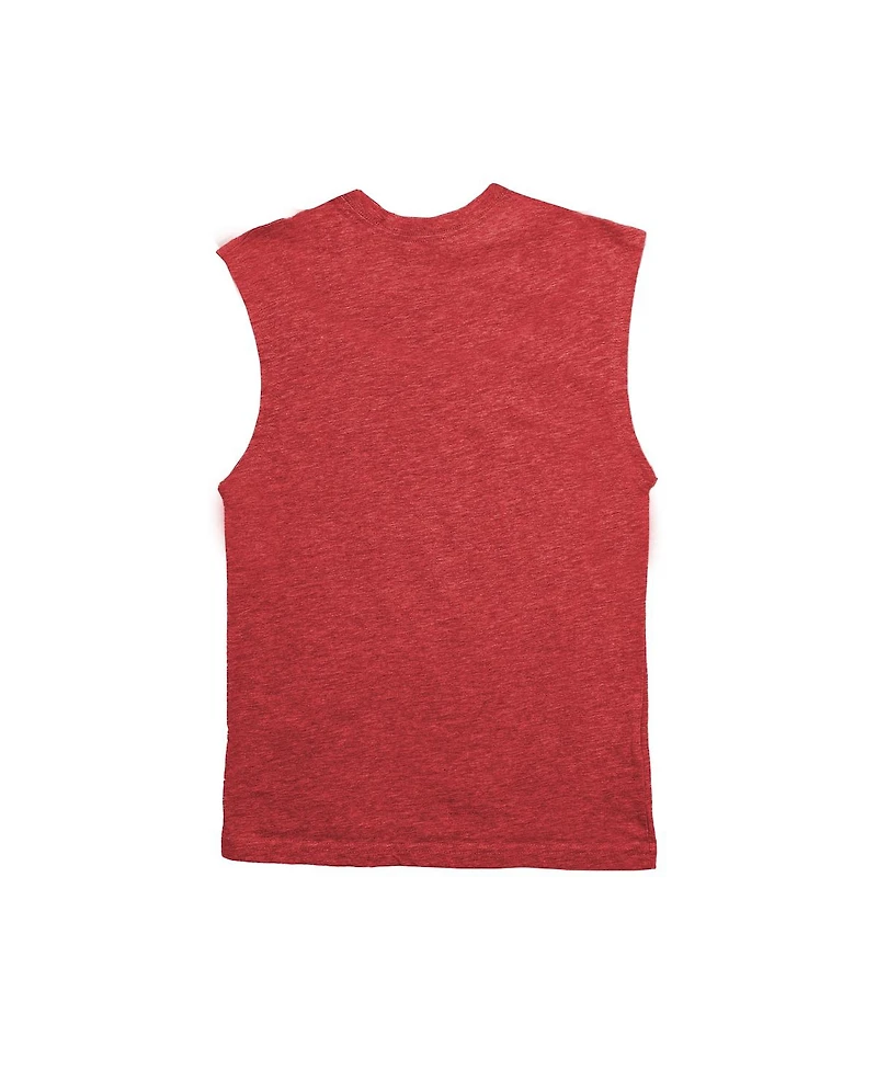 Wes & Willy Big Boys and Girls Heather Scarlet San Francisco 49ers Muscle Tank Top