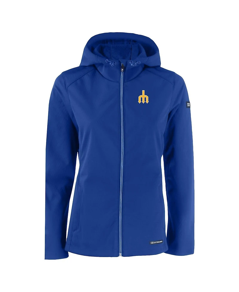 Cutter & Buck Women's Royal Seattle Mariners Evoke Eco Softshell Full-Zip Jacket
