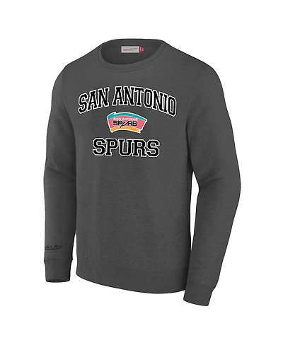 Mitchell & Ness Men's Heather Gray San Antonio Spurs Big & Tall Hardwood Classics Sweatshirt