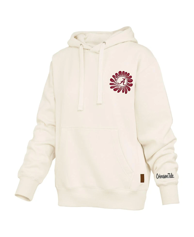 Pressbox Women's Cream Alabama Crimson Tide Elena Janise Hoodie