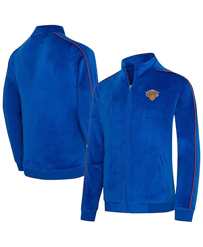 Concepts Sport Men's and Women's Blue New York Knicks Archives Velour Full-Zip Jacket