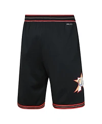 Nike Big Boys and Girls Black Philadelphia 76ers Hardwood Classics Dri-fit Swingman Shorts