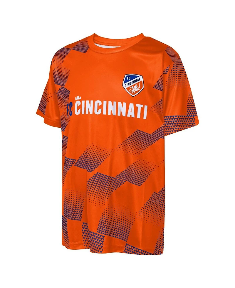 Outerstuff Big Boys and Girls Orange Fc Cincinnati Sheer Thrill T-Shirt