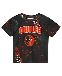 Outerstuff Preschool Black Baltimore Orioles Pinch Hitter Infielder T-Shirt and Shorts Set