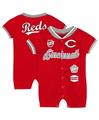Outerstuff Baby Boys and Girls Red Cincinnati Reds Pinch Coverall