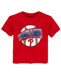 Outerstuff Toddler Red Philadelphia Phillies Split Ball T-Shirt