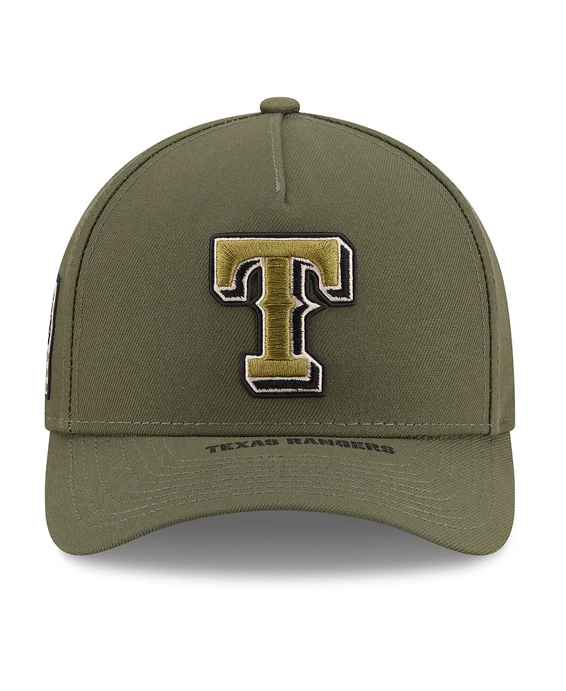 New Era Big Boys and Girls Olive Texas Rangers 2026 Armed Forces Day 9FORTY M-Crown Adjustable Hat