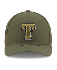 New Era Big Boys and Girls Olive Texas Rangers 2026 Armed Forces Day 9FORTY M-Crown Adjustable Hat
