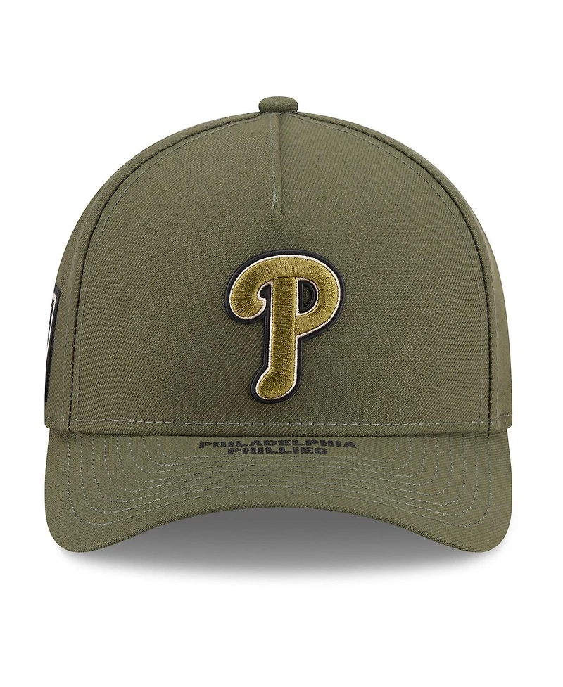 New Era Big Boys and Girls Olive Philadelphia Phillies 2026 Armed Forces Day 9FORTY M-Crown Adjustable Hat