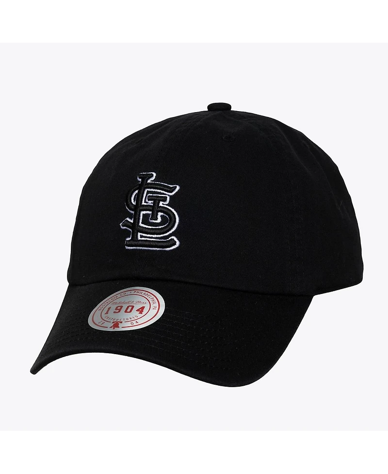 Mitchell & Ness Men's and Women's Black White St. Louis Cardinals 1904 Strapback Adjustable Hat