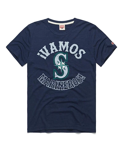 Homage Men's Navy Seattle Mariners Vamos Tri-Blend T-Shirt